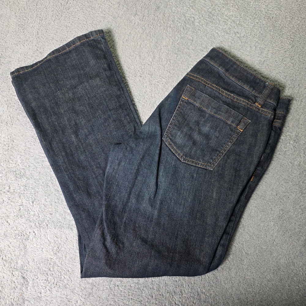 Ann Taylor Womens 6P Curvy Straight Leg Jeans Dark Indigo Stretch Denim